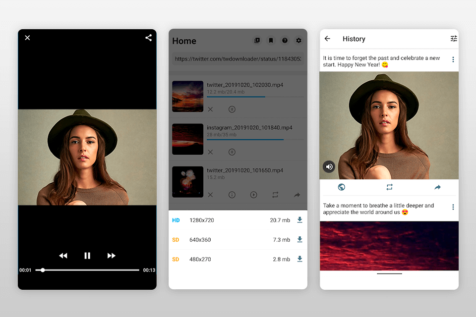download twitter videos interface