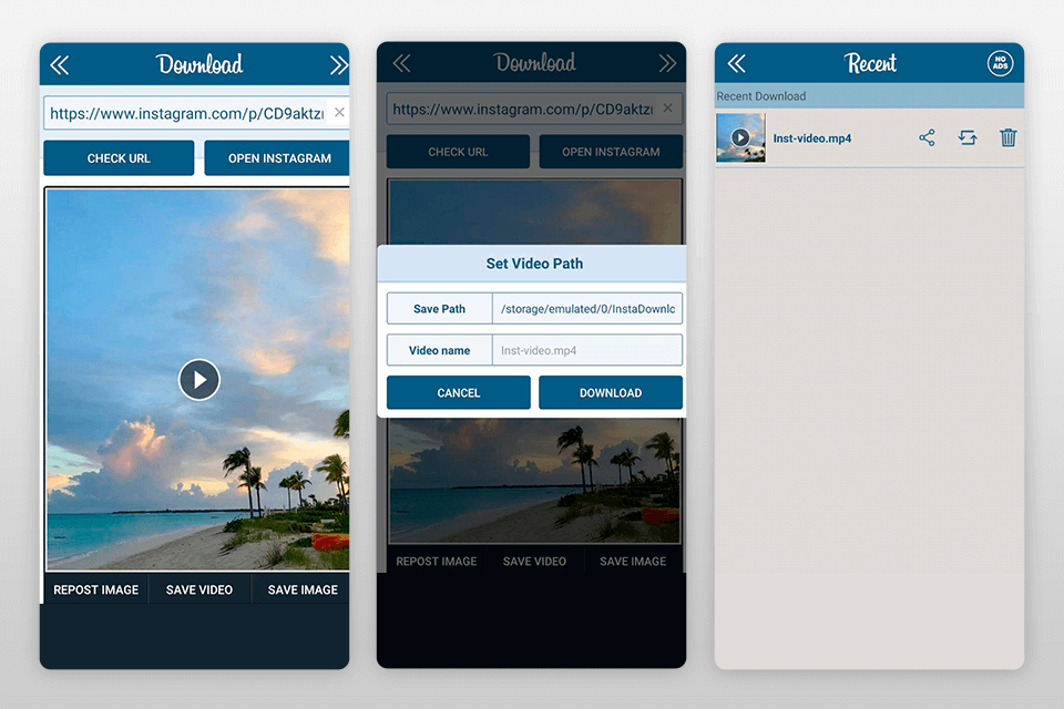 downloader for instagram interface