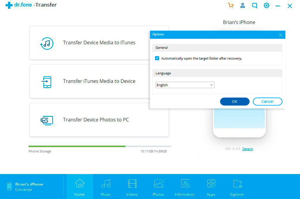 drfone torrent interface