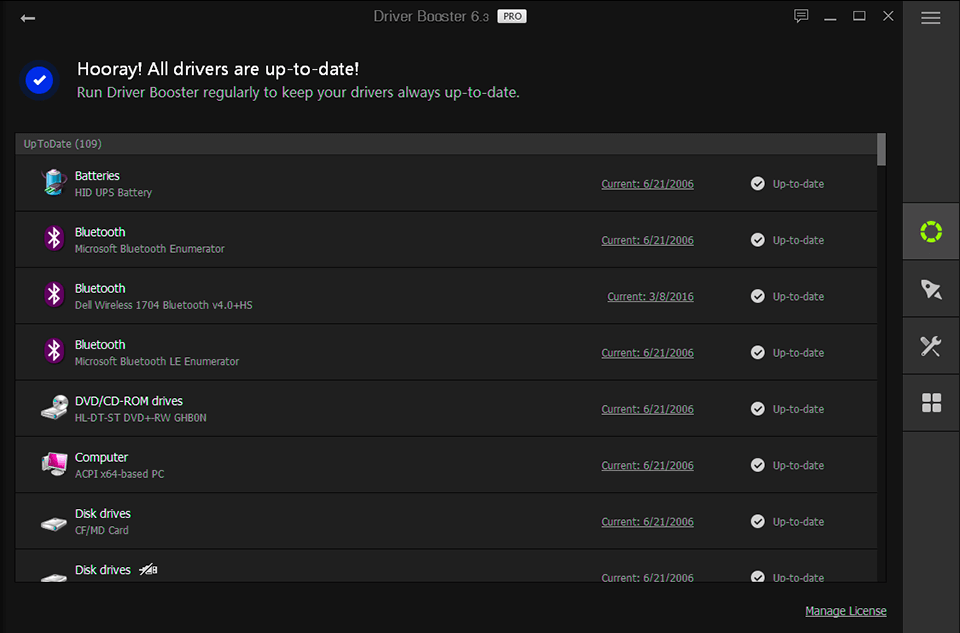 driver booster driver update software interface