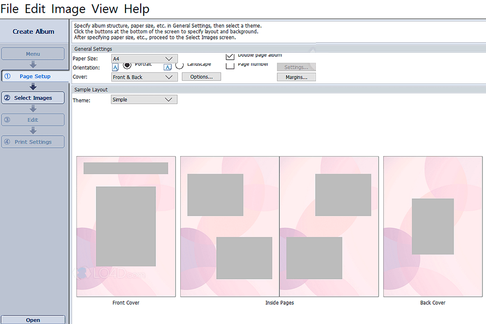easy photoprint ex canon photo printing software interface