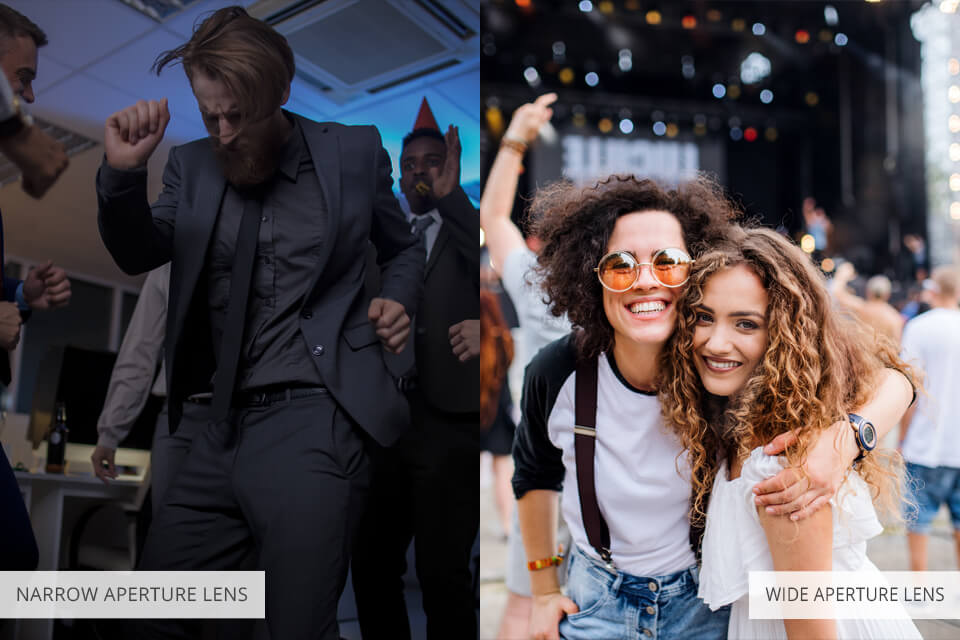 event photography wide aperture lens