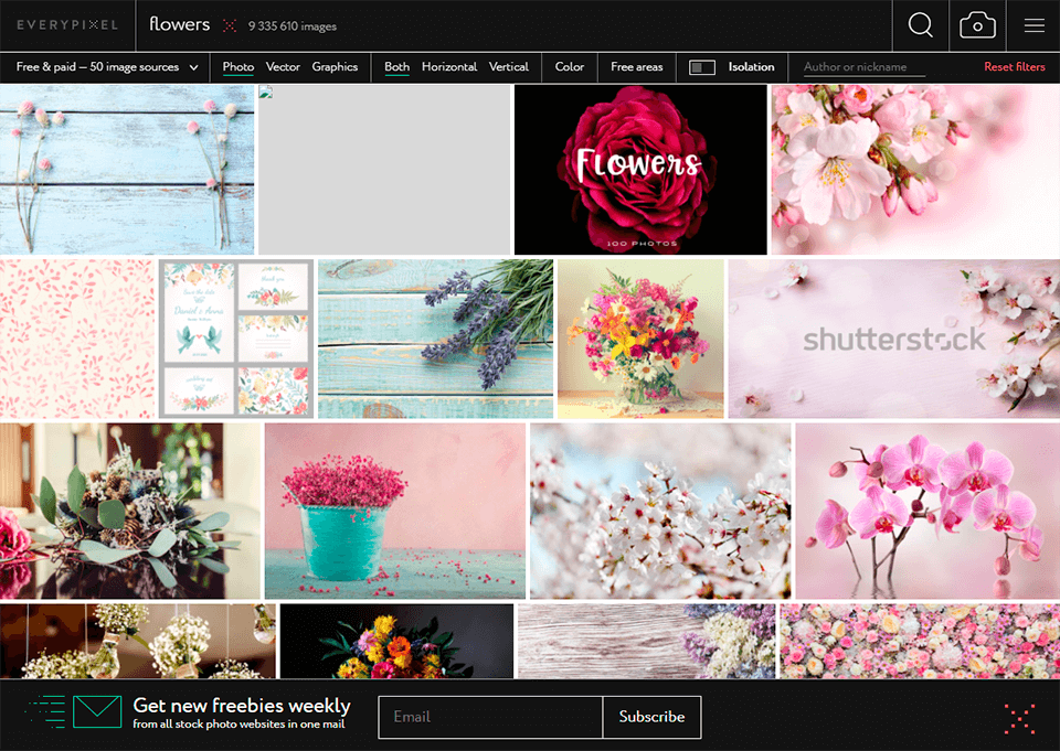 everypixel stock photo finder interface