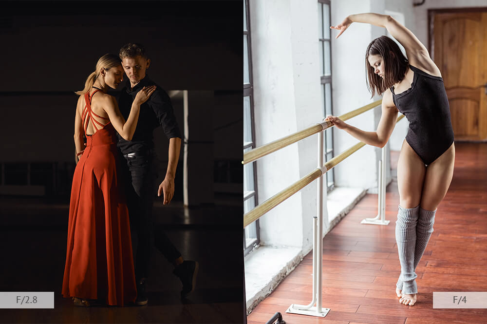 examples of aperture in dance photography