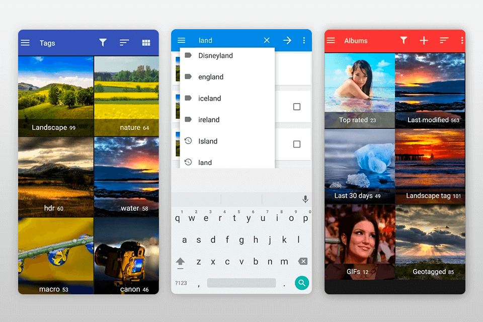 f-stop gallery for android interface