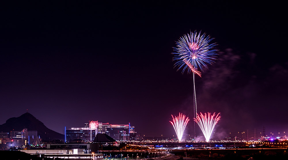 long exposure firework photograph
