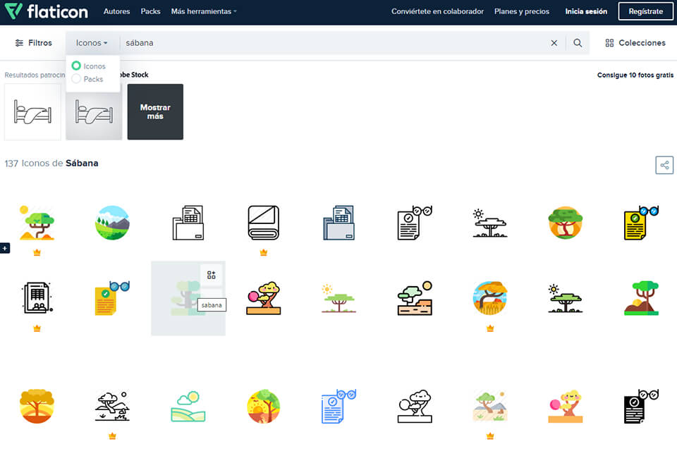 flaticon paginas de vectores