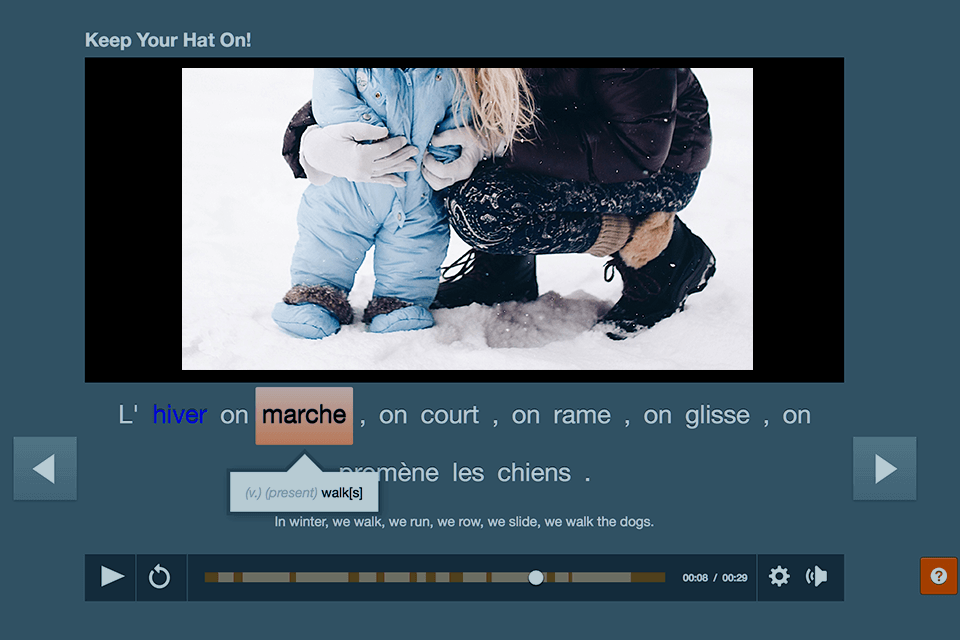 fluentu software to learn french interface