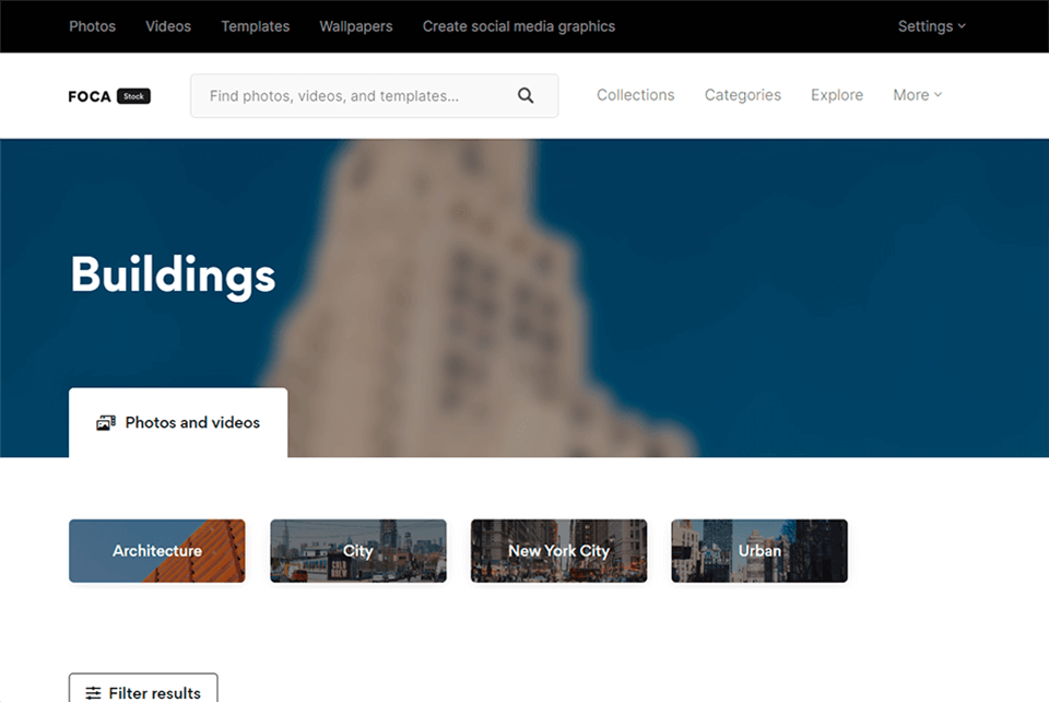 foca أفضل واجهة موقع للتصوير الفوتوغرافي للأوراق المالية