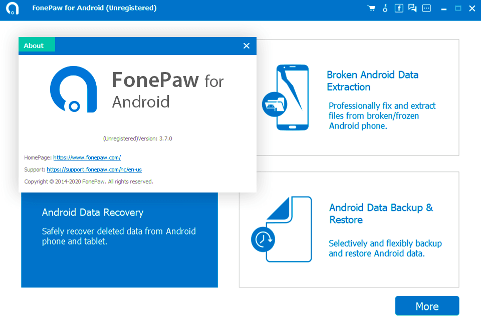 fonepaw for android interface