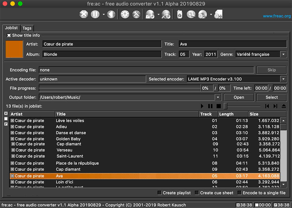 fre:ac wav to mp3 converter