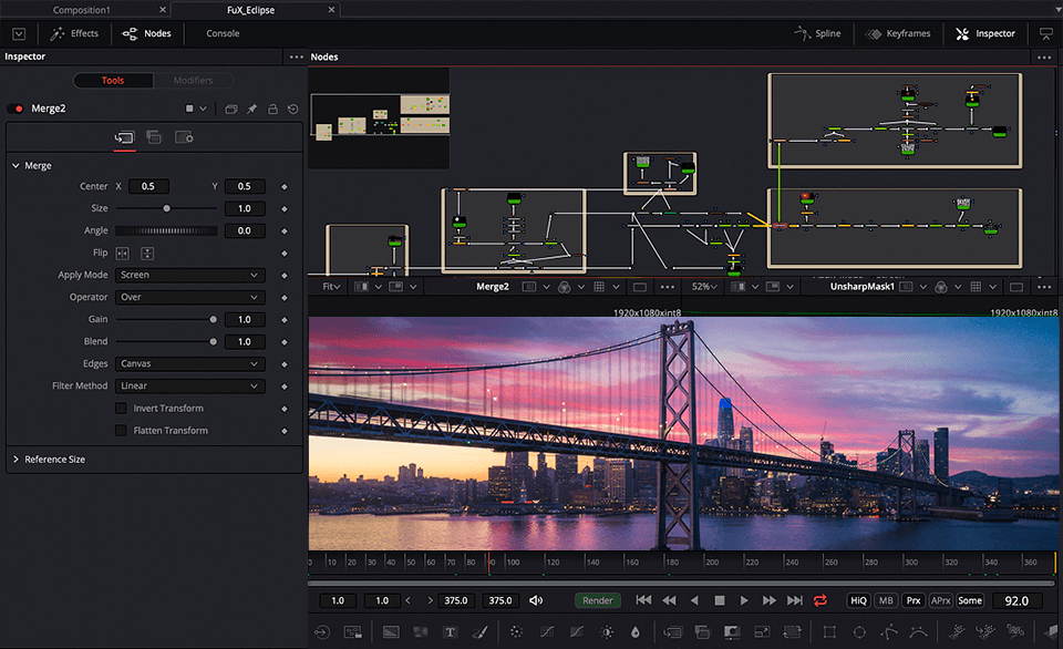studio compositing software interface