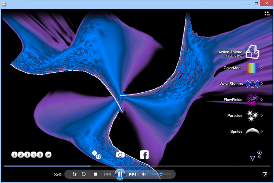 g-force music visualizer interface