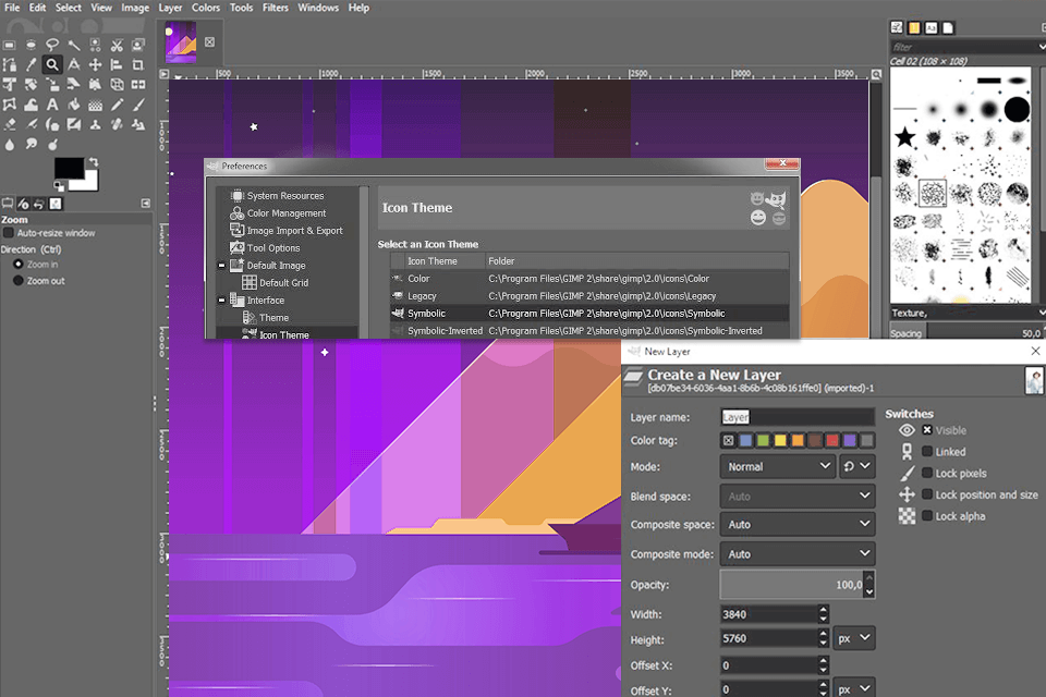 gimp coreldraw alternative interface
