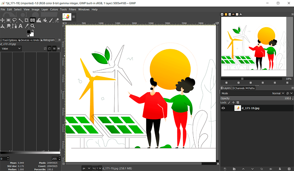 gimp microsoft paint alternative interface