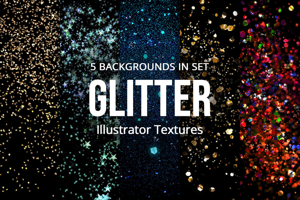 glitters illustrator texture set