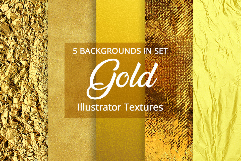 gold illustrator texture set