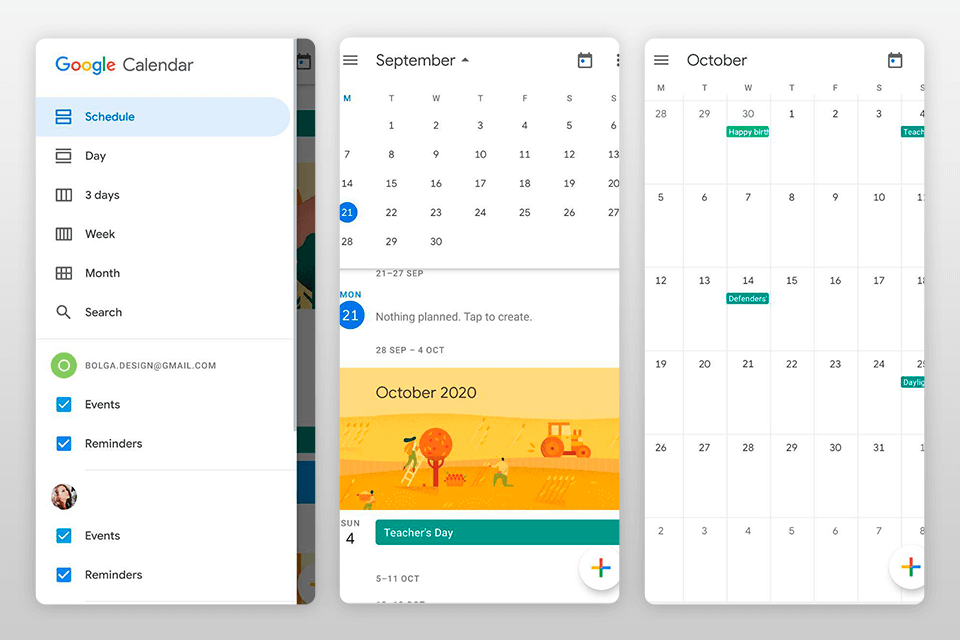 google calendar family calendar app interface
