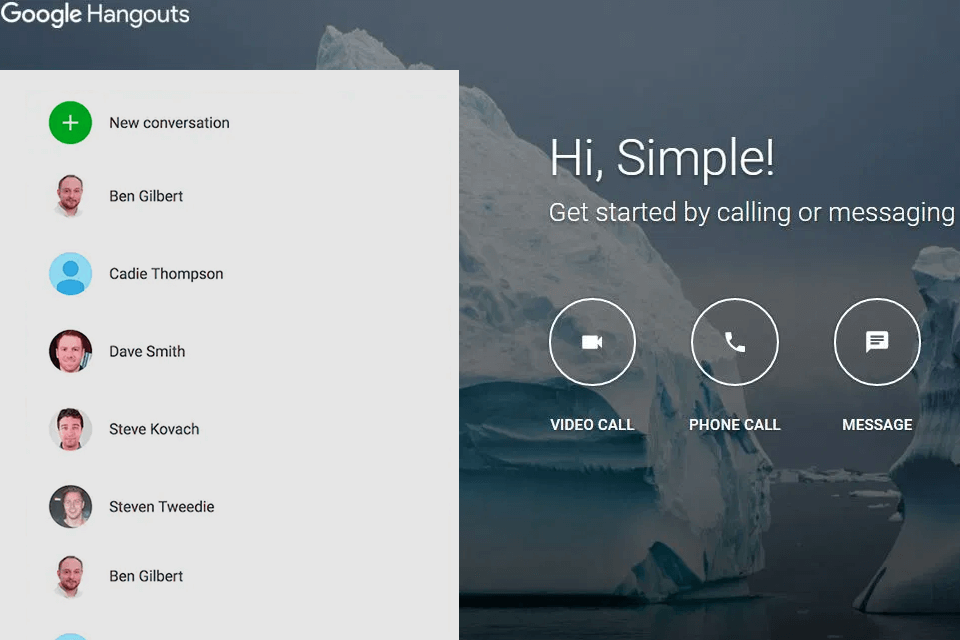 google hangouts voice chat app