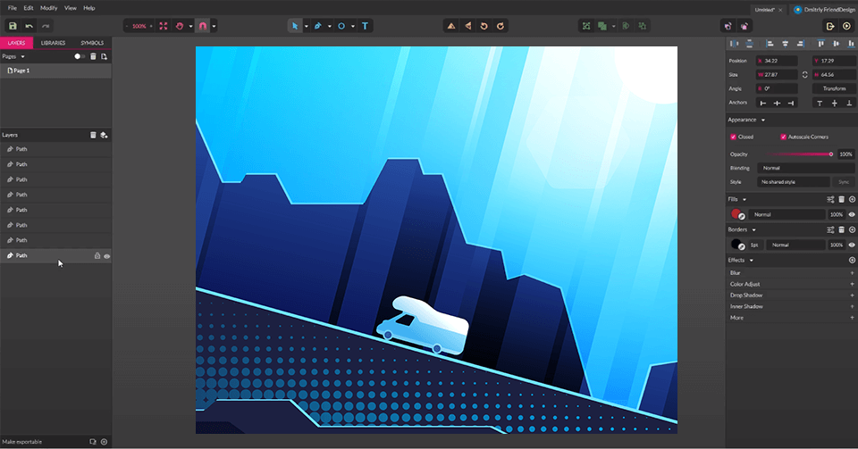gravit designer coreldraw alternative interface