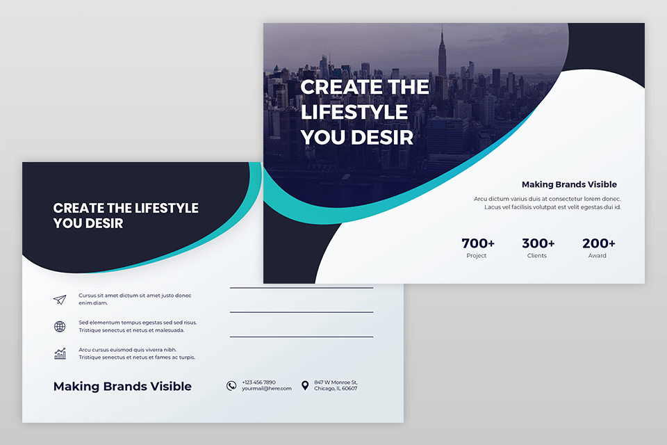 great example of real estate postcard idea