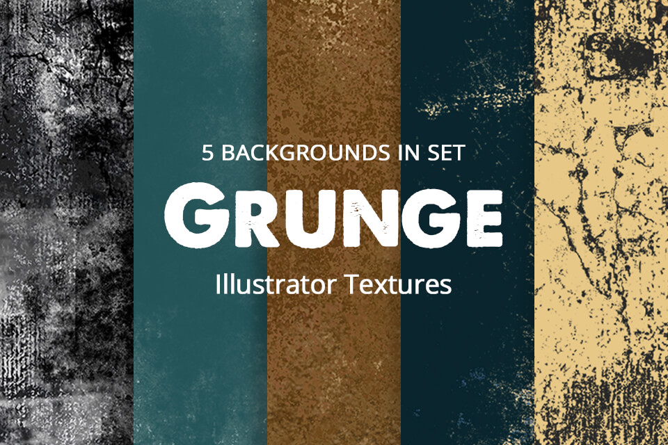 grunge illustrator texture set