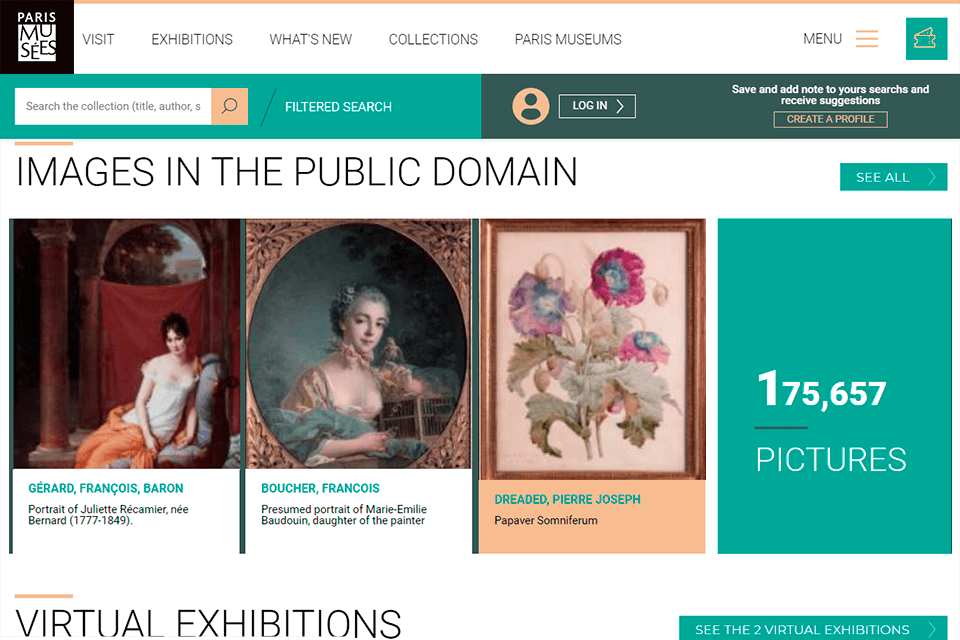 paris musees collections historical stock photos interface