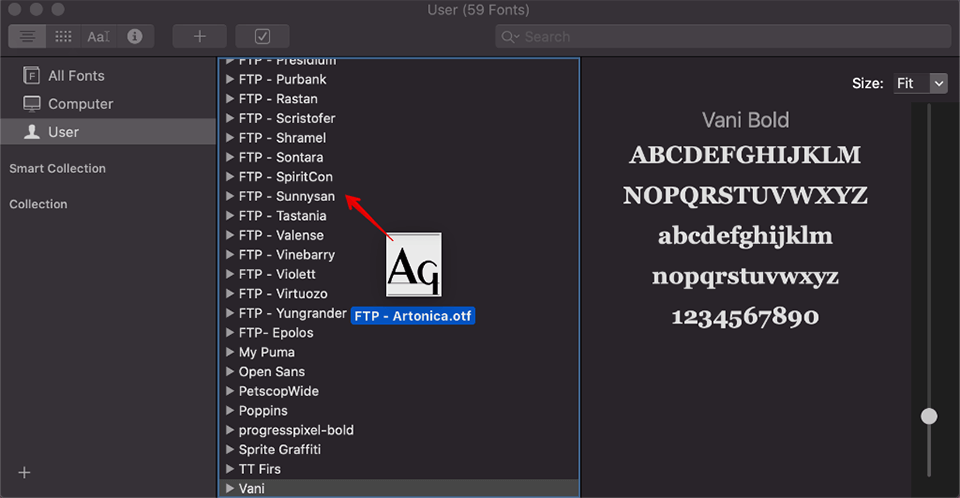 how to add a font to photoshop font book