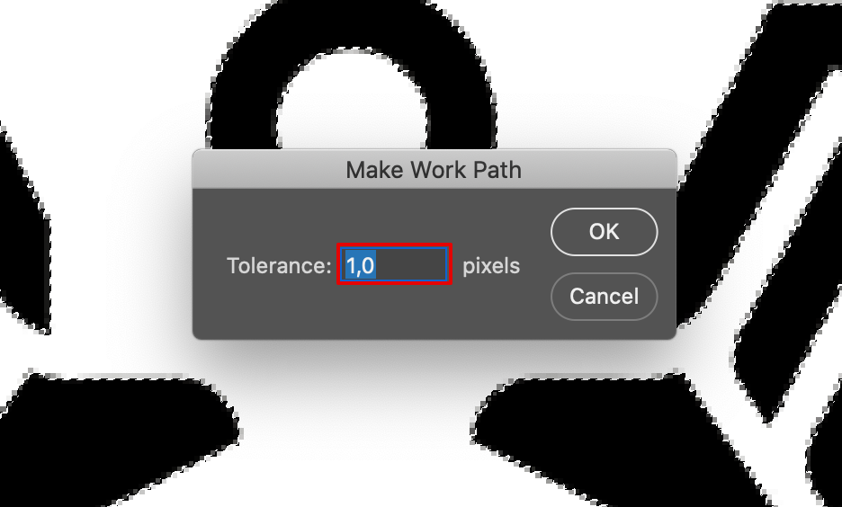 how to vectorize an image in photoshop make work path tolerance