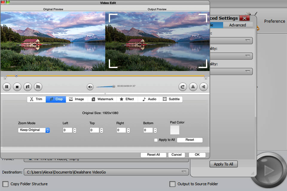 idealshare videogo 6 download interface
