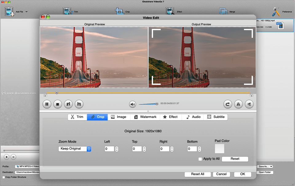 idealshare videogo download interface