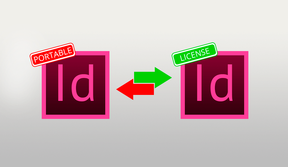 indesign cs6 portable vs license version