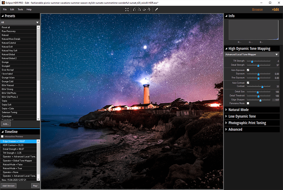 inpixio eclipse hdr presets