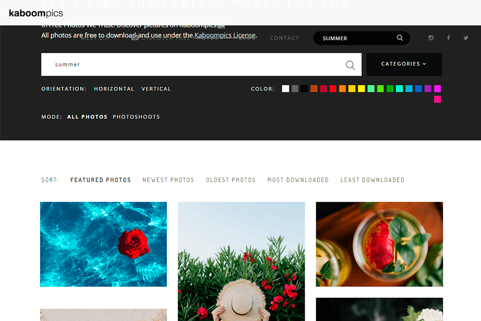 kaboom pics أفضل واجهة موقع للصور الفوتوغرافية