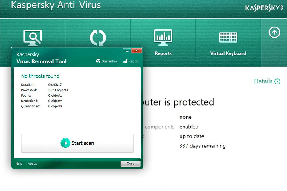 kaspersky interface internet security suites