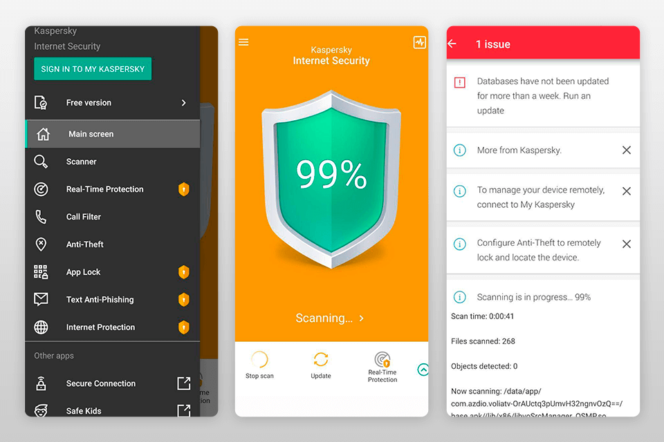 kaspersky internet security best android antivirus app