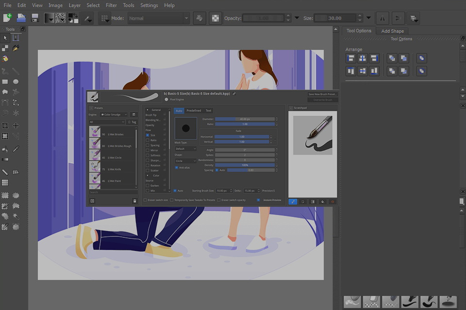 krita coreldraw alternative interface