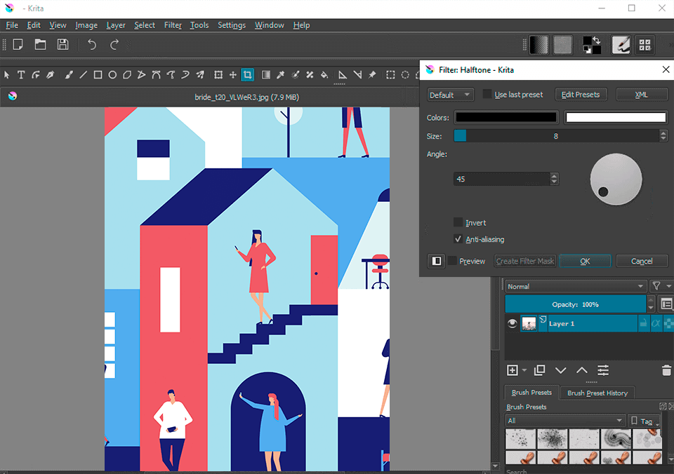 krita microsoft paint alternative interface