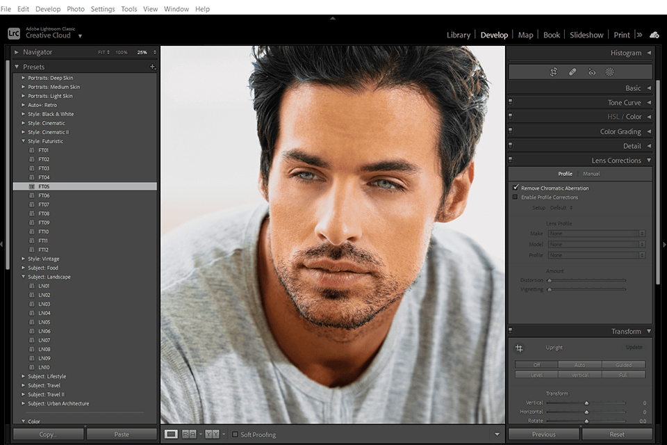 lightroom cc arayüzü
