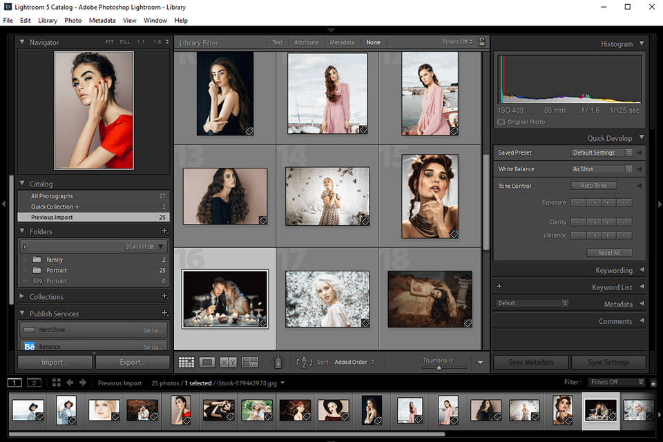 lightroom photo management software for mac interface