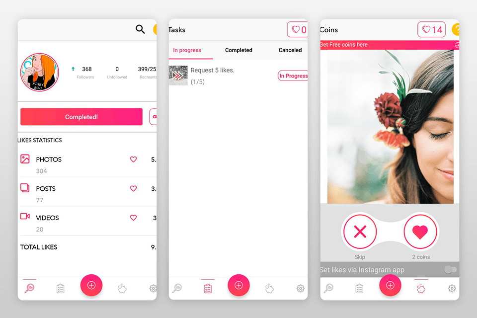 likulator app to get likes on instagram interface