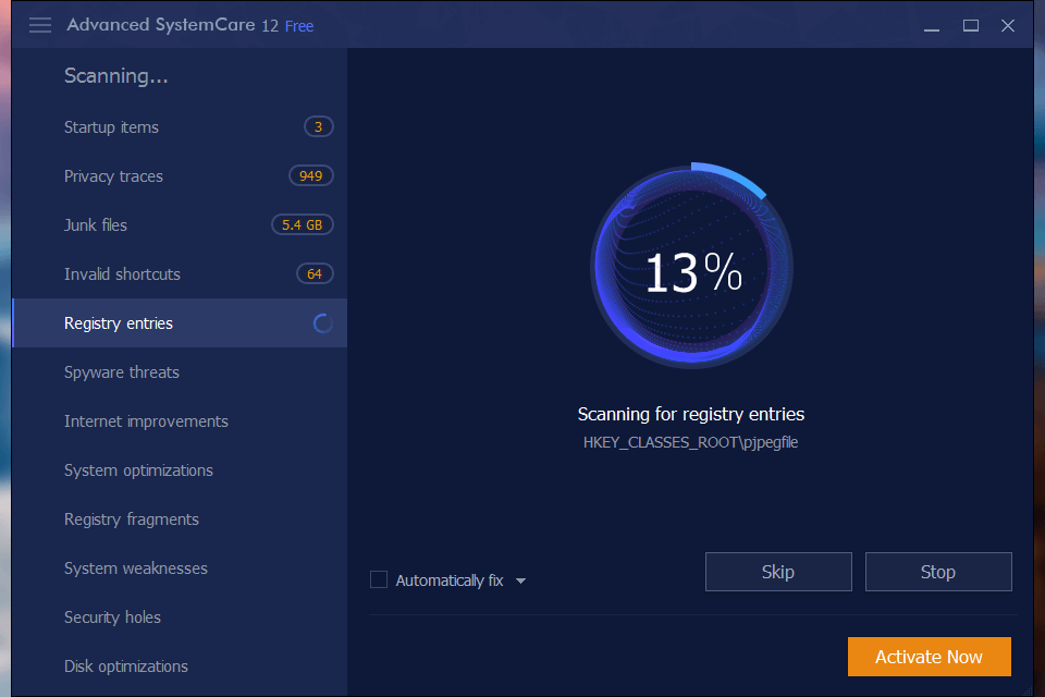 iobit advanced systemcare free pc optimizer interface