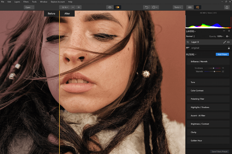 luminar photo management software for mac interface