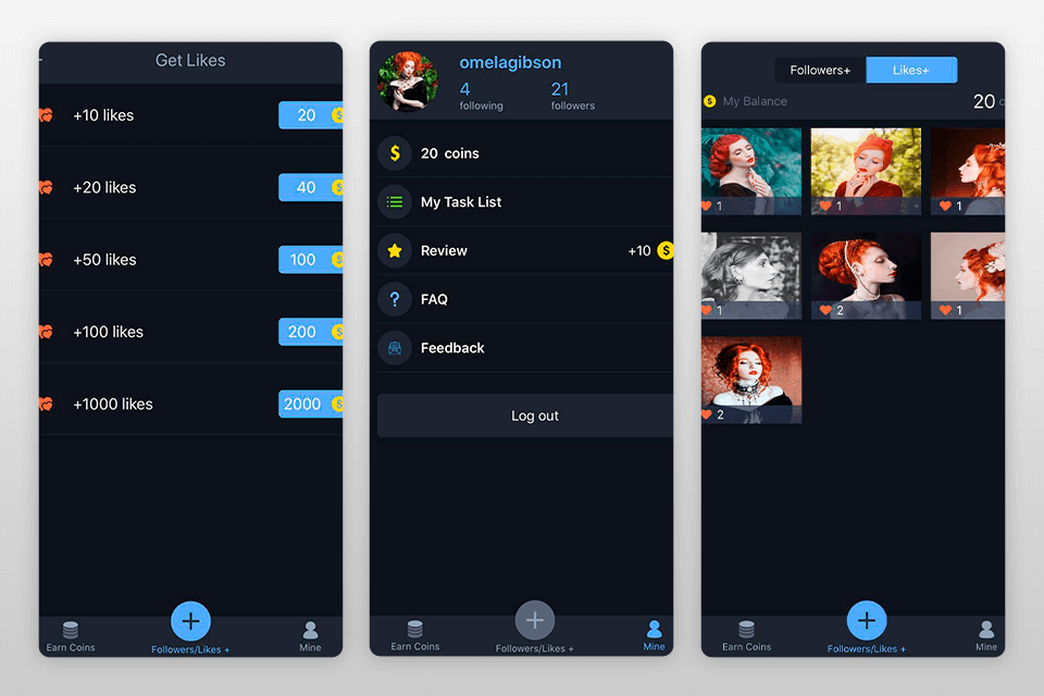 magik tags app to get likes on instagram interface