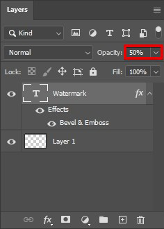 make a watermark in photoshop