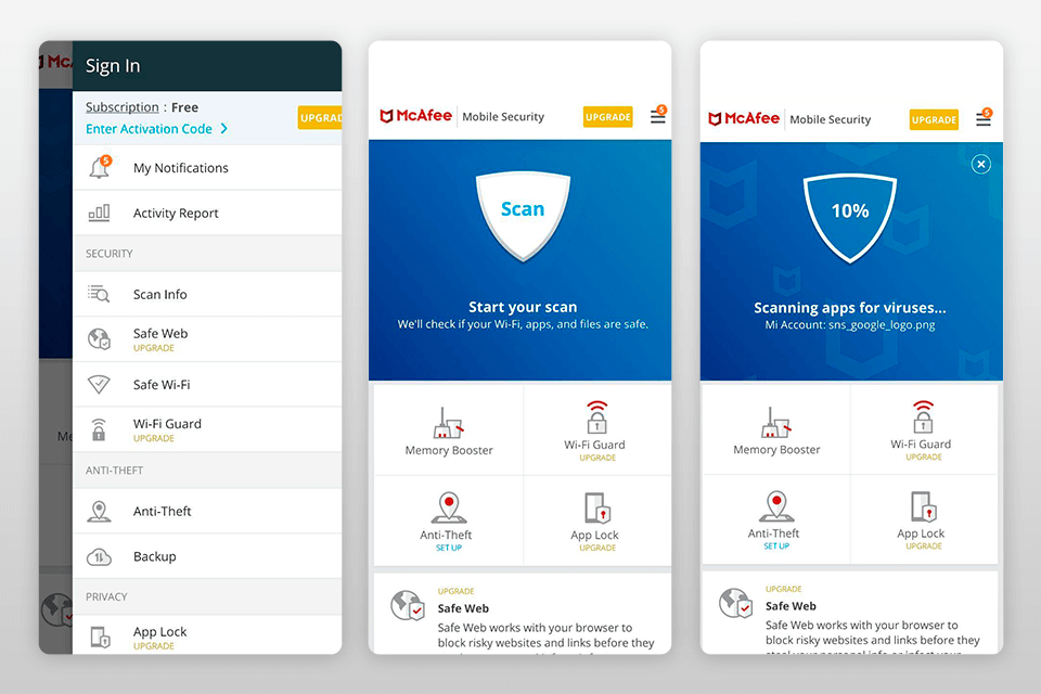 mcafee best android antivirus app