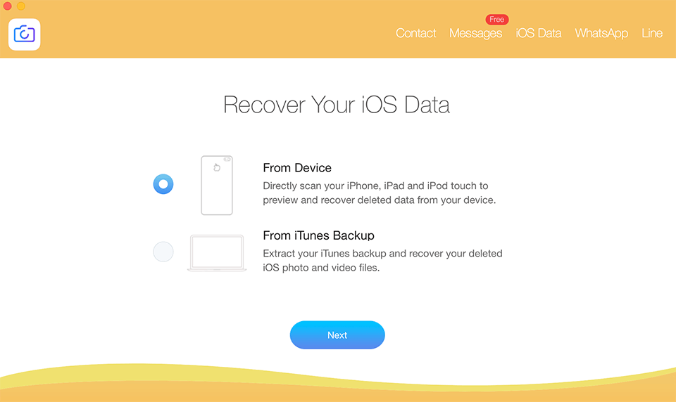 minicreo iphone photo recovery interface