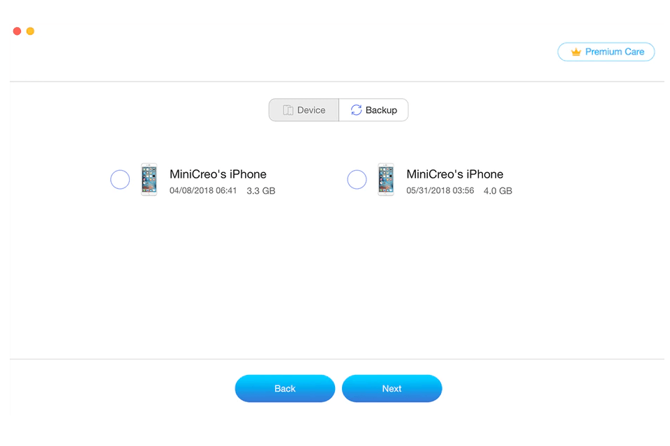 minicreo line message recovery for all ios versions
