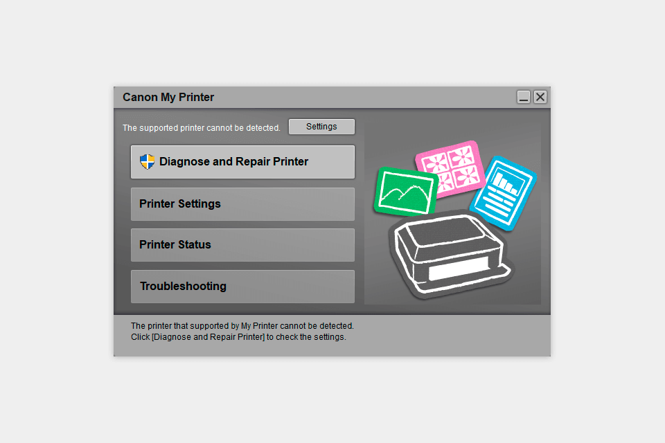 my printer canon photo printing software interface