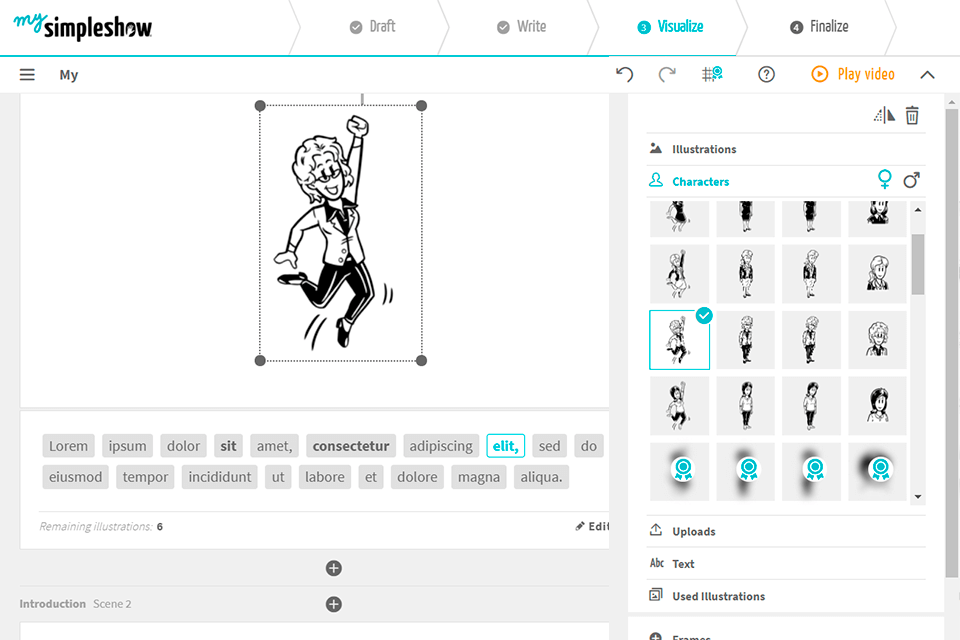 mysimpleshow whiteboard animation software interface